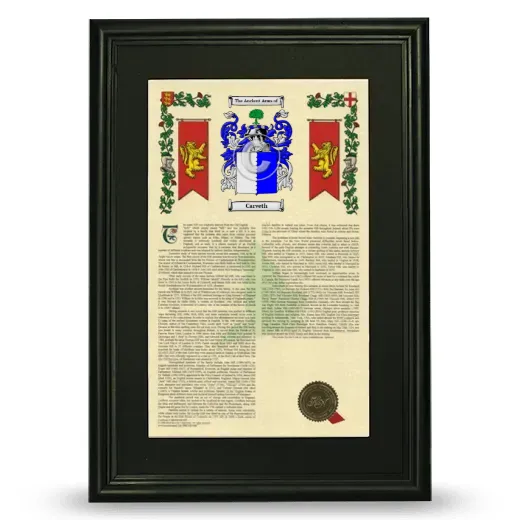 Carveth Deluxe Armorial Framed - Black