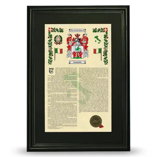 Casarotto Deluxe Armorial Framed - Black