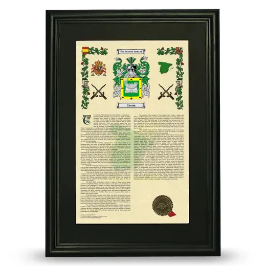 Cason Deluxe Armorial Framed - Black