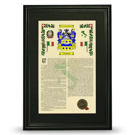Cassanova Deluxe Armorial Framed - Black