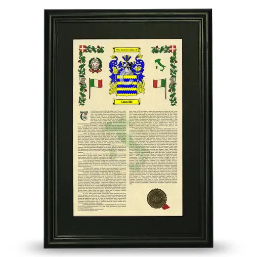 Cassello Deluxe Armorial Framed - Black