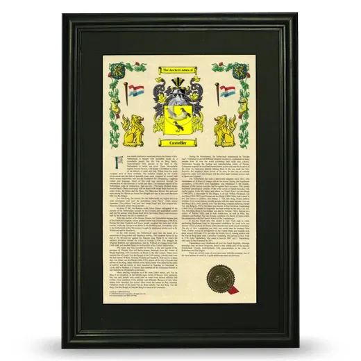 Casteller Deluxe Armorial Framed - Black