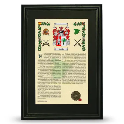 Castilla Deluxe Armorial Framed - Black
