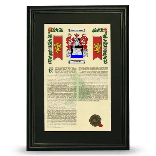 Castleford Deluxe Armorial Framed - Black
