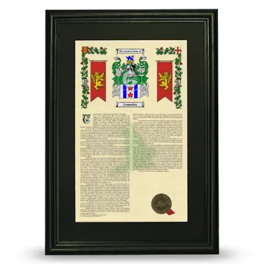 Caunedey Deluxe Armorial Framed - Black