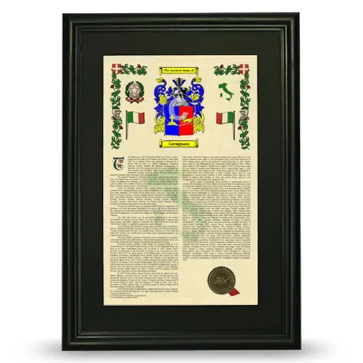 Cavagnaro Deluxe Armorial Framed - Black
