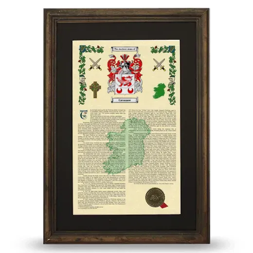 Cavanaw Deluxe Armorial Framed - Brown