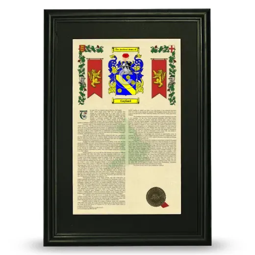 Cayford Deluxe Armorial Framed - Black