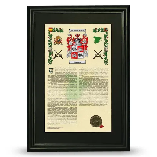 Cazares Deluxe Armorial Framed - Black