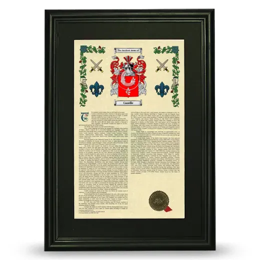 Cazelle Deluxe Armorial Framed - Black