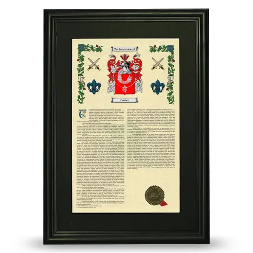 Cazier Deluxe Armorial Framed - Black
