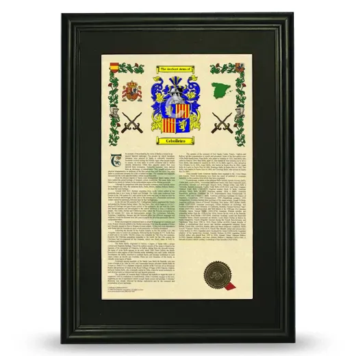 Cebolleiro Deluxe Armorial Framed - Black