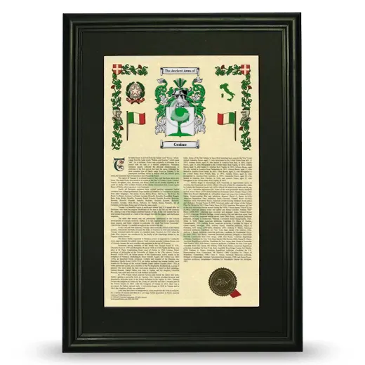 Cerino Deluxe Armorial Framed - Black