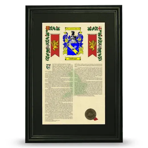 Challenger Deluxe Armorial Framed - Black