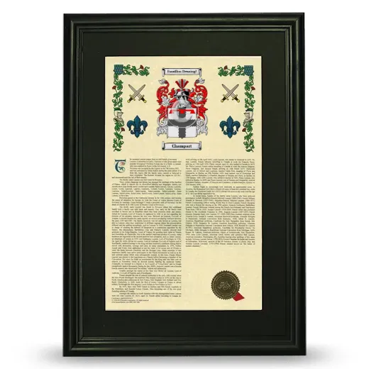 Champart Deluxe Armorial Framed - Black