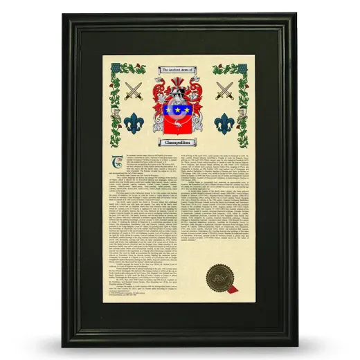 Champollion Deluxe Armorial Framed - Black