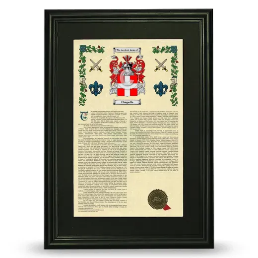 Chapelle Deluxe Armorial Framed - Black