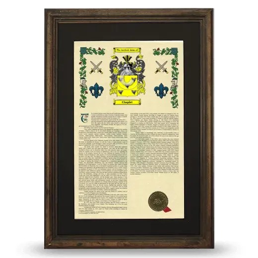 Chaplet Deluxe Armorial Framed - Brown