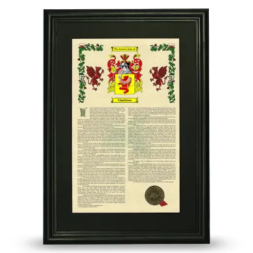 Charleton Deluxe Armorial Framed - Black