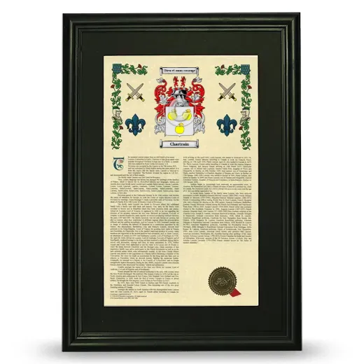 Chartrain Deluxe Armorial Framed - Black