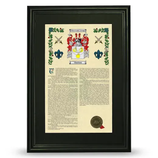 Chartran Deluxe Armorial Framed - Black