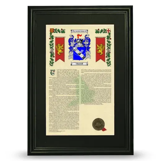 Chastell Deluxe Armorial Framed - Black