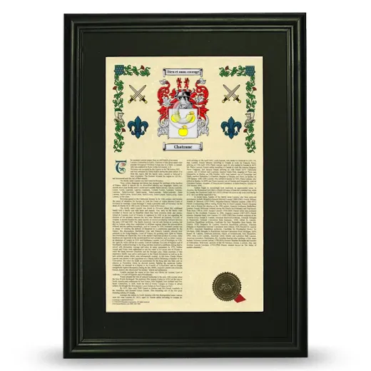 Chatranc Deluxe Armorial Framed - Black