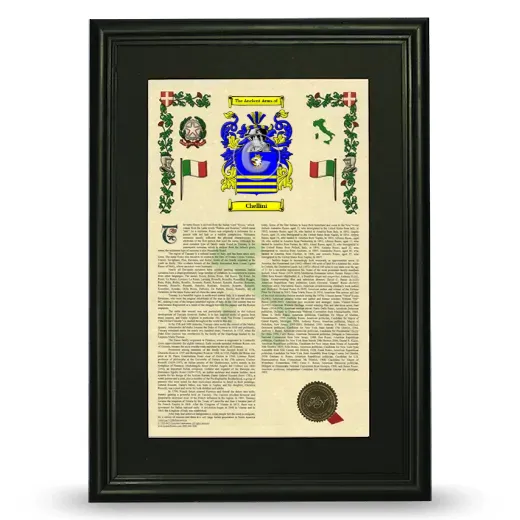 Chellini Deluxe Armorial Framed - Black