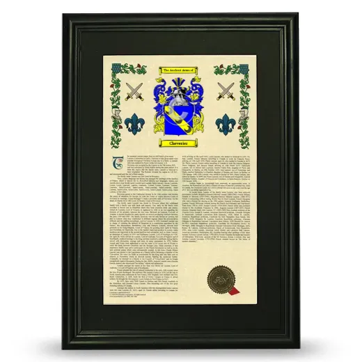 Cheverier Deluxe Armorial Framed - Black