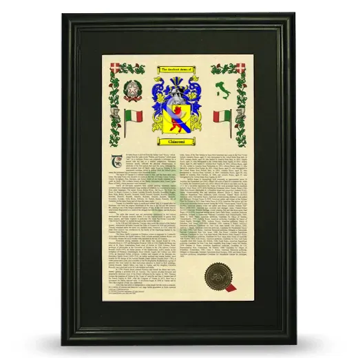 Chiaroni Deluxe Armorial Framed - Black