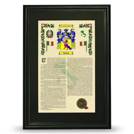 Chiarugi Deluxe Armorial Framed - Black
