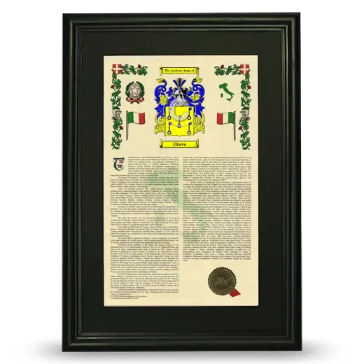 Chiava Deluxe Armorial Framed - Black