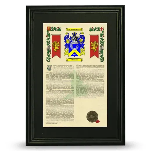 Chilman Deluxe Armorial Framed - Black