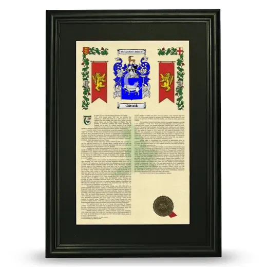 Chittack Deluxe Armorial Framed - Black