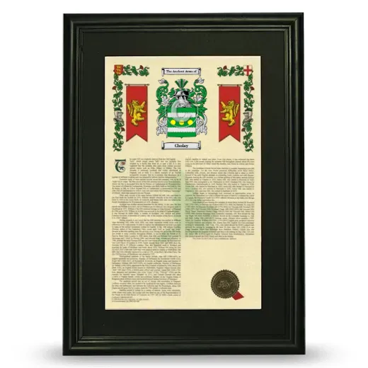 Cholay Deluxe Armorial Framed - Black