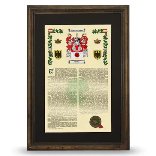 Christ Deluxe Armorial Framed - Brown