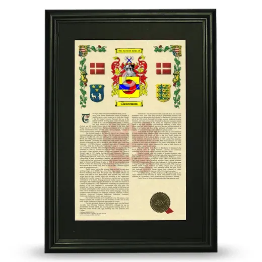 Christenson Deluxe Armorial Framed - Black