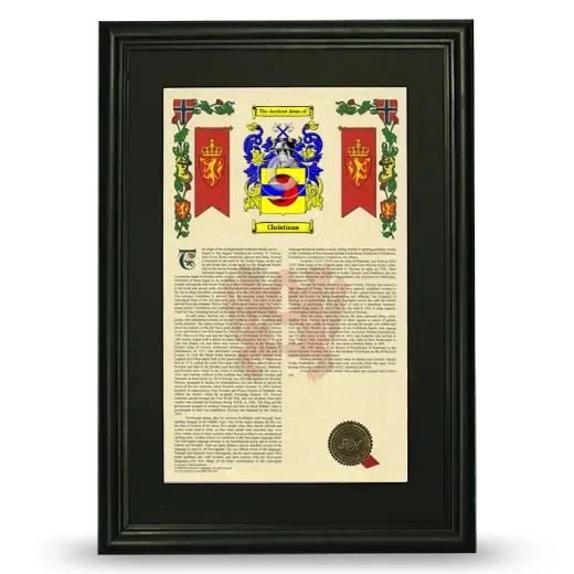 Christiana Deluxe Armorial Framed - Black