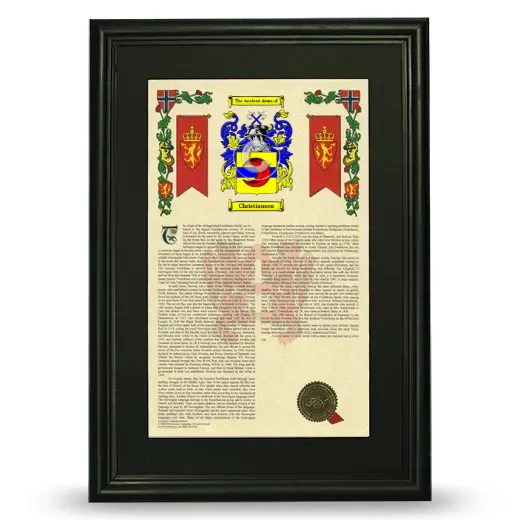 Christiansen Deluxe Armorial Framed - Black