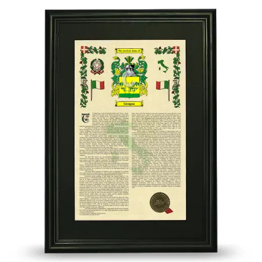 Cicogna Deluxe Armorial Framed - Black
