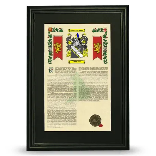 Claptaen Deluxe Armorial Framed - Black