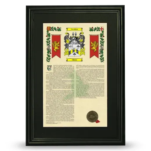 Cleese Deluxe Armorial Framed - Black