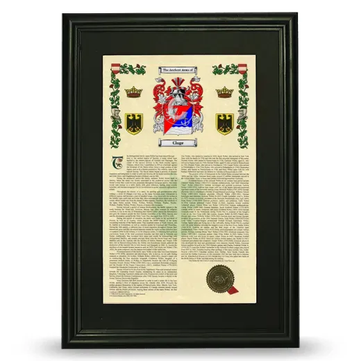 Cluge Deluxe Armorial Framed - Black