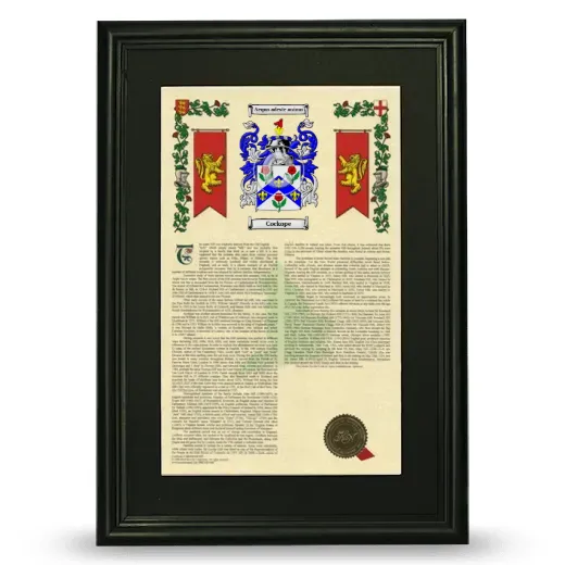 Cockope Deluxe Armorial Framed - Black