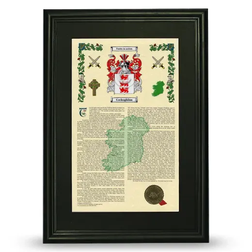 Cockughlins Deluxe Armorial Framed - Black