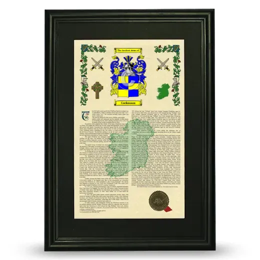 Cockussox Deluxe Armorial Framed - Black