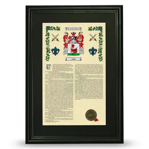 Cocq Deluxe Armorial Framed - Black