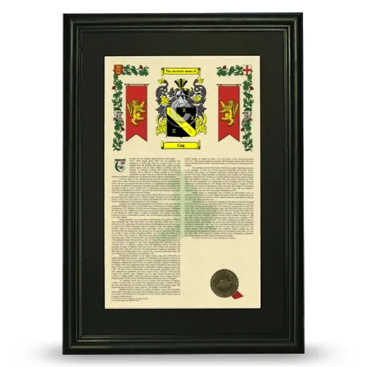 Cog Deluxe Armorial Framed - Black