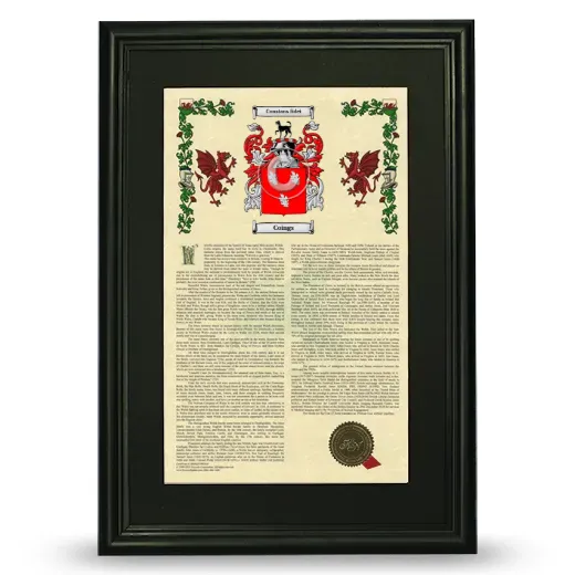 Coings Deluxe Armorial Framed - Black