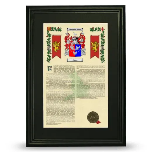 Cokes Deluxe Armorial Framed - Black